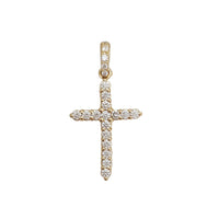 Yellow Gold Diamond Cross Pendant (14K)