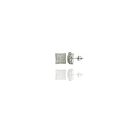 Square Diamond Stud Earrings (14K)