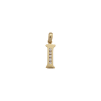Letter 'I' CZ Pendant (14K)