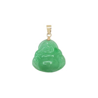 Laughing Buddha Jade Pendant (14K)