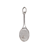 Tennis Racket Pendant (Silver)