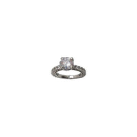 Cubic Zirconia Engagement Ring (Silver)