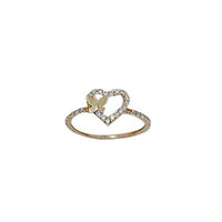 Heart with Butterfly Cubic Zirconia Ring (14K)