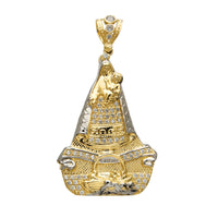 Zirconia Two-Tone Caridad De Cobre Pendant (14K)