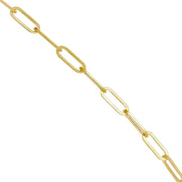 2.55 mm Paper Clip Hollow Anklet (14K)