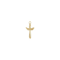 Angel Wings Heart Cross Pendant (14K) diagonal - Popular Jewelry - New York