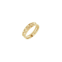 Bordered Woven-Design Ring (14K) main - Popular Jewelry - New York