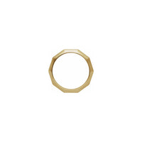Decagon Ring (14K) side - Popular Jewelry - New York