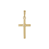 Diamond Center Cross Pendant (14K) back - Popular Jewelry - New York