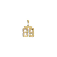 Diamond Cut Varsity Number 89 Pendant (14K)