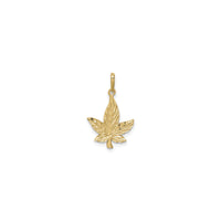 Fall Leaf Pendant (14K) front - Popular Jewelry - New York