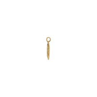 Feather Pendant (14K) side - Popular Jewelry - New York