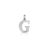 Icy Initial Letter Pendant (Silver)