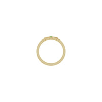 Green Tourmaline Bow Stackable Ring (14K) setting - Popular Jewelry - New York