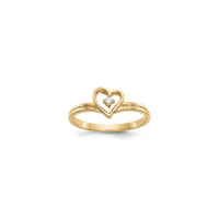 Heart Outline with Solitaire Diamond Ring (14K) main - Popular Jewelry - New York