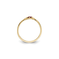 Heart Outlined July Birthstone Ruby Ring (14K) setting - Popular Jewelry - New York