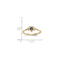 Heart Outlined June Birthstone Alexandrite Ring (14K) scale - Popular Jewelry - New York