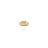Herringbone Pattern Ring (14K) front - Popular Jewelry - New York