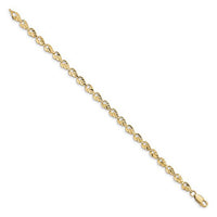 Leafy Diamond-Cut Bracelet (14K).