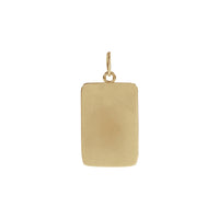 Mama Rectangular Pendant (14K) back - Popular Jewelry - New York