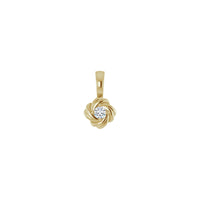 Natural Diamond Knot Pendant (14K) front - Popular Jewelry - New York