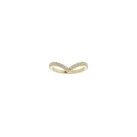 Natural White Diamond Contour Ring (14K) front - Popular Jewelry - New York