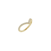 Natural White Diamond Contour Ring (14K) main - Popular Jewelry - New York