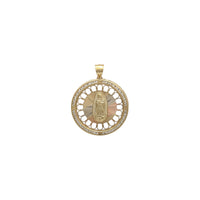 Our Lady of Guadalupe Round Tricolor Pendant (14K) Popular Jewelry - New York