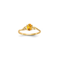 Oval Citrine Solitaire Ring (14K) main - Popular Jewelry - New York