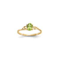 Oval Peridot Solitaire Ring (14K) main - Popular Jewelry - New York