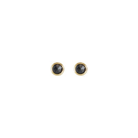 Rose-Cut Black Diamond Stud Earrings (14K) front - Popular Jewelry - New York