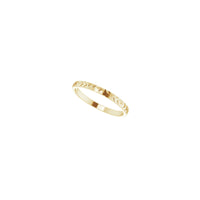 Star and Opposing Chevron Pattern Ring (14K) diagonal - Popular Jewelry - New York