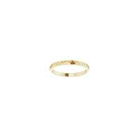 Star and Opposing Chevron Pattern Ring (14K) front - Popular Jewelry - New York
