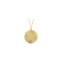 Sunburst Round Disc Necklace (14K) front - Popular Jewelry - New York