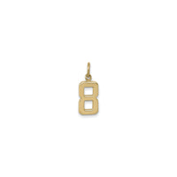 Varsity Number 8 Pendant (14K) front - Popular Jewelry - New York