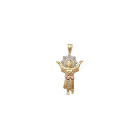 Zirconia Tricolor Divine Child Pendant (14K)