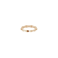 Bamboo Ring (Rose 14K) front - Popular Jewelry - New York