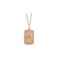 Celestial Snake and Hand Beaded Bar Pendant (Rose 14K) preview - Popular Jewelry - New York