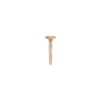 Clasping Angel Wings Ring (Rose 14K) side - Popular Jewelry - New York