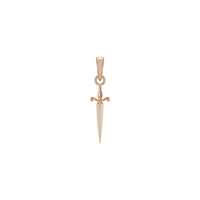 Dagger Pendant (Rose 14K) front - Popular Jewelry - New York
