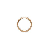 Decagon Ring (Rose 14K) side - Popular Jewelry - New York