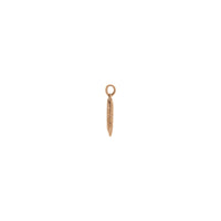 Feather Pendant (Rose 14K) side - Popular Jewelry - New York