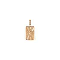 Guidance Rectangle Pendant (Rose 14K) front - Popular Jewelry - New York