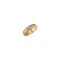 Herringbone and Milgrain Pattern Ring (Rose 14K) main - Popular Jewelry - New York