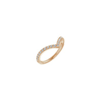 Natural White Diamond Contour Ring (Rose 14K) main - Popular Jewelry - New York