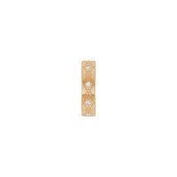 Rhombus Patterned Natural Diamond Eternity Ring (Rose 14K) side - Popular Jewelry - New York