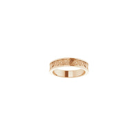 Sculpted Pattern Ring (Rose 14K) front - Popular Jewelry - New York