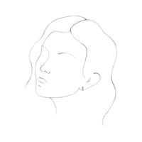 Solitaire Diamond Bar Stud Earrings (Rose 14K) preview - Popular Jewelry - New York