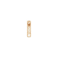Woven-Design Ring (Rose 14K) side - Popular Jewelry - New York