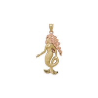 Pink-Haired Alluring Mermaid Pendant (14K) front - Popular Jewelry - New York
